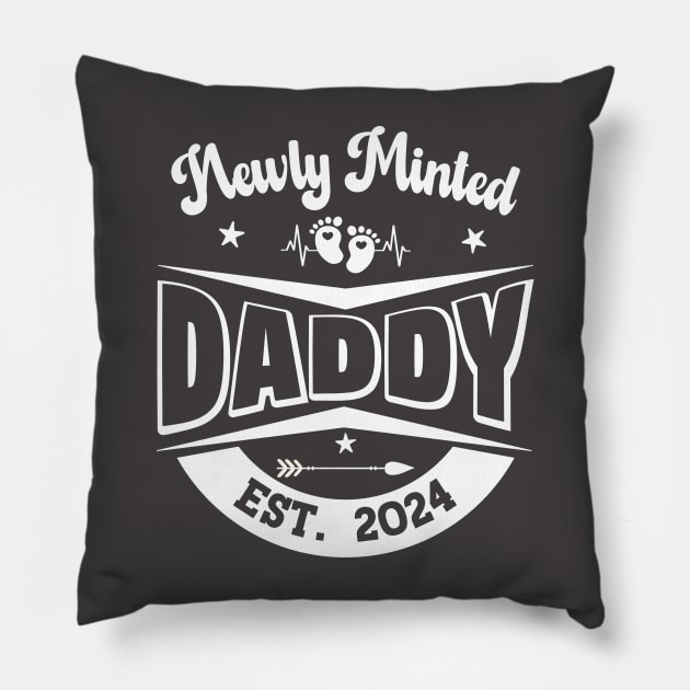 Newly Minted Daddy - Est. 2024 Pillow by Blended Designs