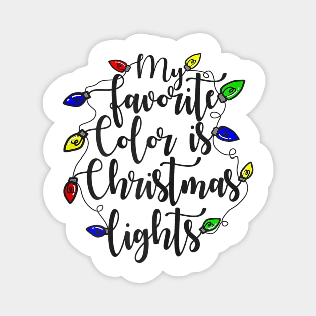 my favorite color is christmas lights Magnet by Barnard