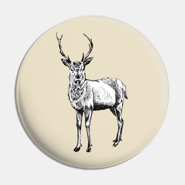 Deer Print Pin by rachelsfinelines