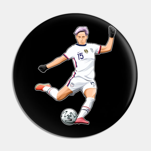 Megan Rapinoe #15 Shoots Pin by RunAndGow