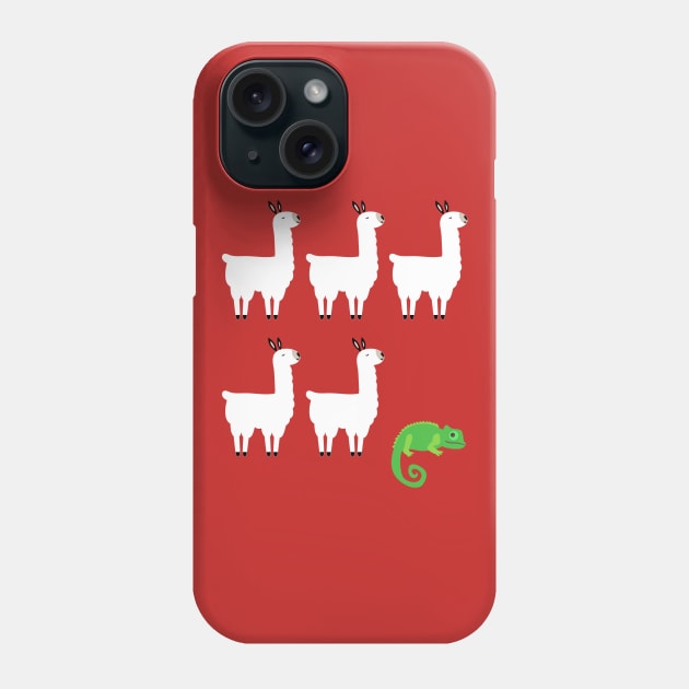 Llama Chameleon Phone Case by n23tees