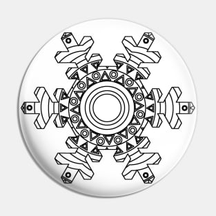 Ornate snowflake Pin