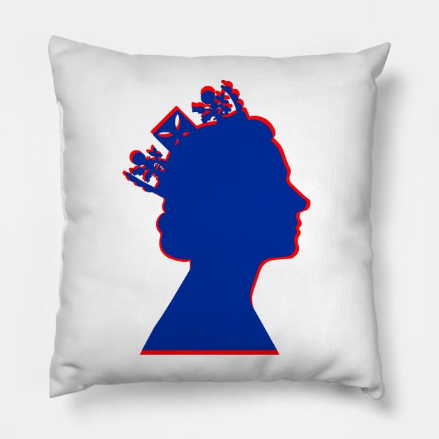 The queen silhouette Pillow by LucyInTheSkywithDiamonds