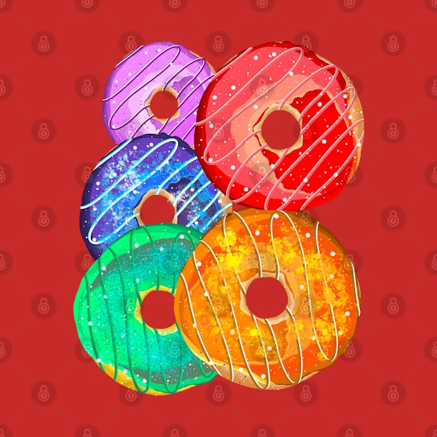 Rainbow Donuts 1 by Miruna Mares