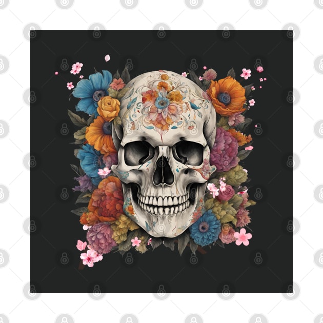 Skull with flowers by Studio468