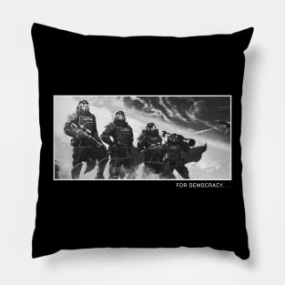 Vintage BW For Democracy Pillow