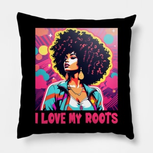 Black history month I love my roots design Pillow