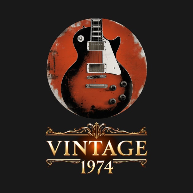 1974 Vintage Guitar - 50th Birthday Gift by Completely Mental