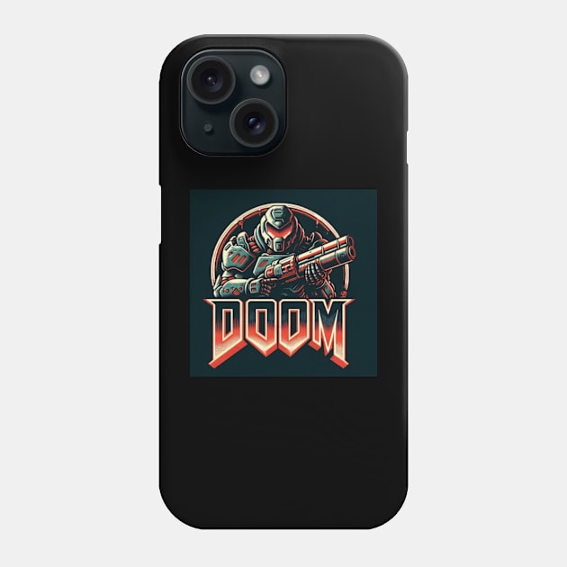 Doom Guy with Gun Up. Phone Case by The Doom Guy