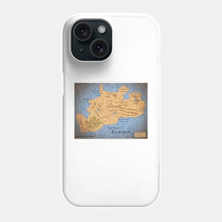 Elmoryn's Map - The Kinless Trilogy fantasy book series Phone Case