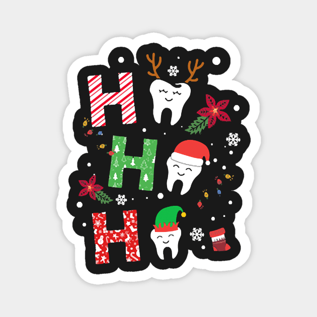 Ho Ho Ho Teeth Magnet by thuahoai