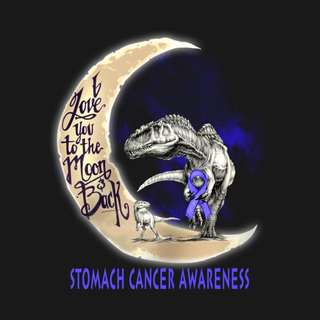 stomach cancer dinosaur love you to the moon by TeesCircle