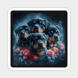 Rottweiler Puppy Family Magnet