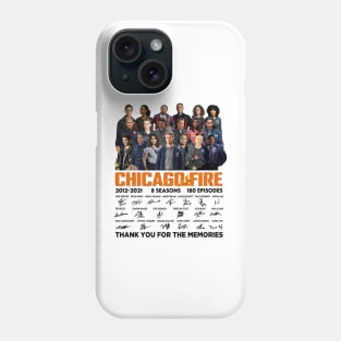 Chicago Fire Tv Series 2021 2021 8 Seasons 180 Episodes Signatures Phone Case