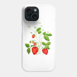 strawberry painting Phone Case