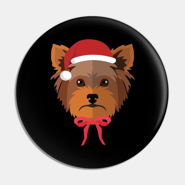 Yorkshire terrier (yorkie) Christmas Dog gift Pin by ARBEEN Art