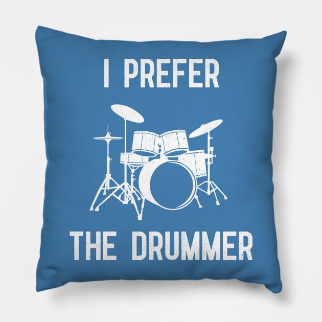 i prefer the drummer Pillow by sj_arts