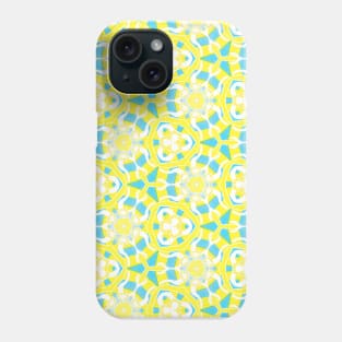 Daisy Radial Pattern in Yellow and Blue Phone Case