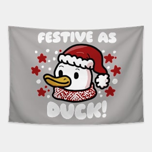 Festive as Duck - Christmas Duck Tapestry