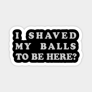 Retro Color I Shaved My Balls To Be Here Vintage Gift Magnet