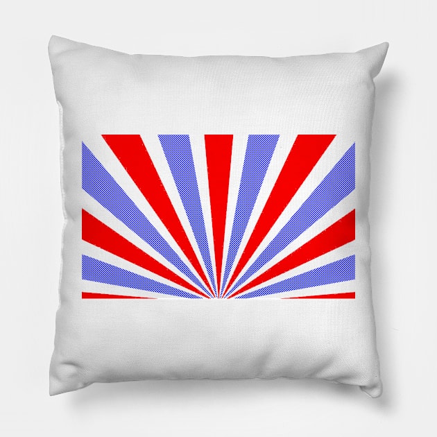 Red White and Blue Stripes Pillow by NeavesPhoto