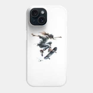 Skatergirl Watercolor Phone Case