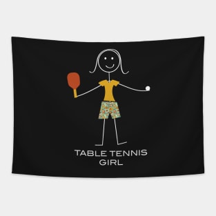 Funny Womens Table Tennis Design Tapestry