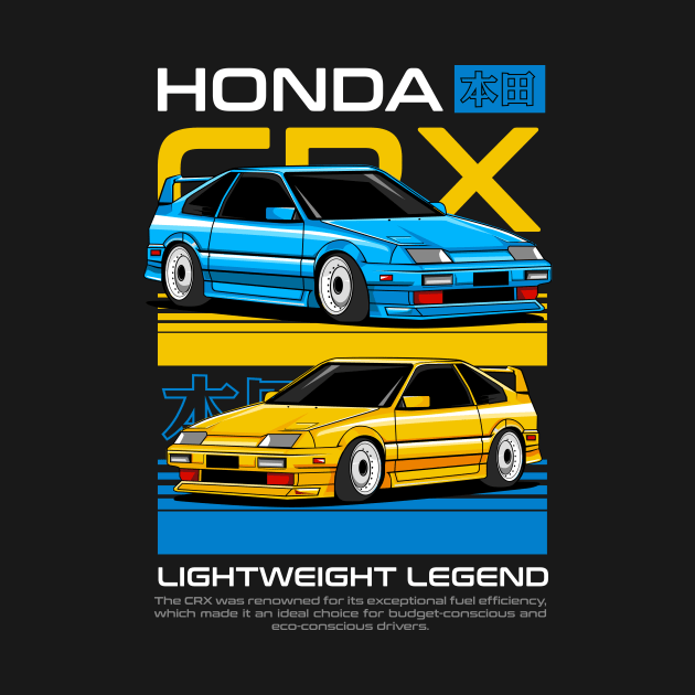 Honda CRX Collector Art by Harrisaputra