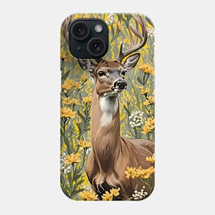 Nebraskan White Tailed Deer Surrounded By Goldenrod 1 Phone Case