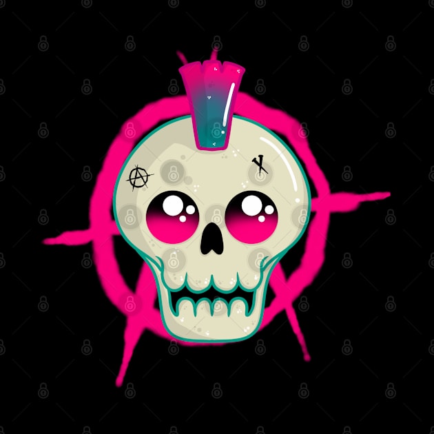 Anarchy Skull Design by LittleBearBlue