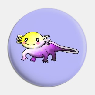 Little, nonbinary axolotl Pin