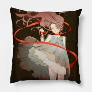 Red ribbon Pillow