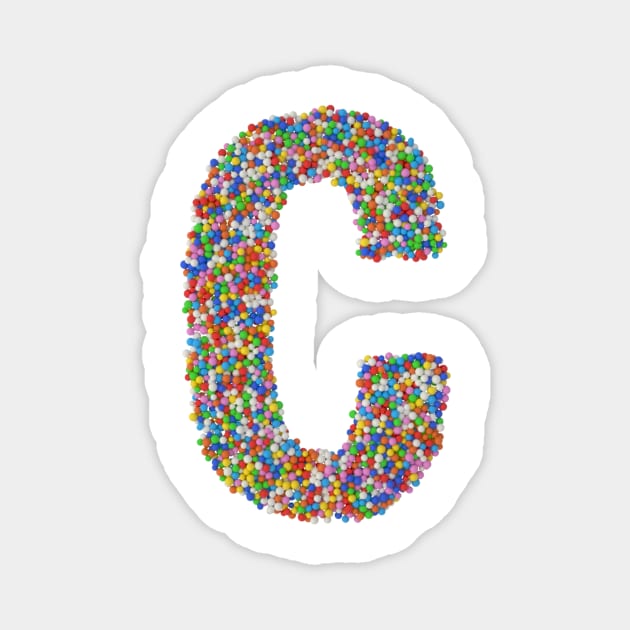Sweet sprinkles - letter C Magnet by peggieprints