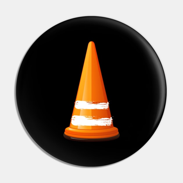 Orange Traffic Cone, minimalistic, gift present ideas Pin by Pattyld