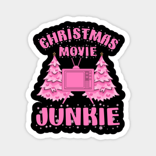 Pink Christmas Movie Junkie Paradise Magnet