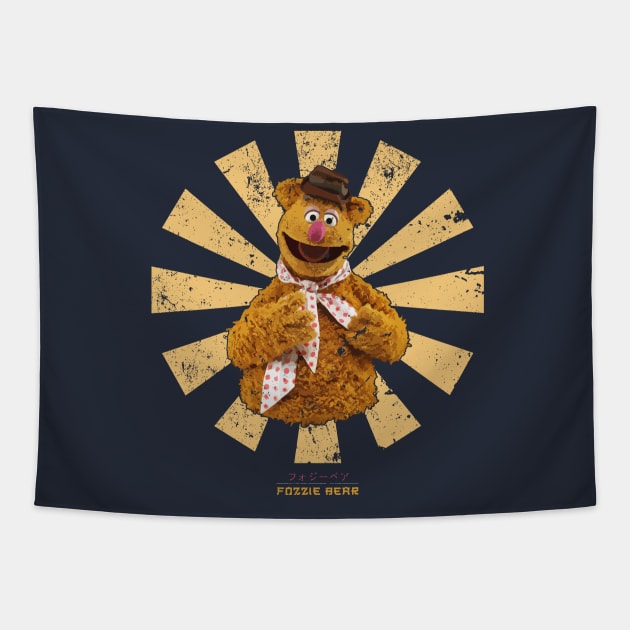 Fozzie Bear Retro Japanese Muppets Tapestry by Nova5