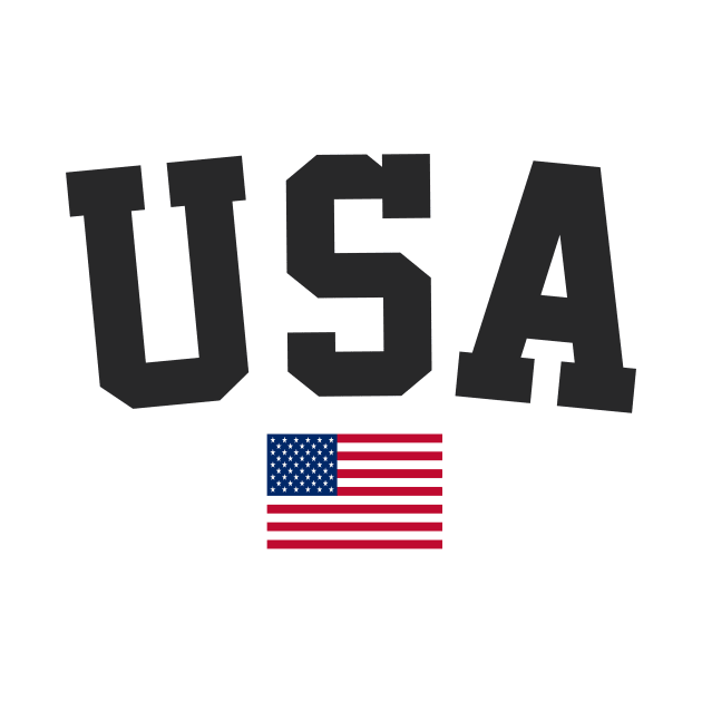 USA Flag American Flag Black by Aspita