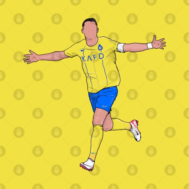 Cristiano Ronaldo Al Nassr Football Player by Footie Prints