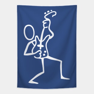 Guitar Player (white) Tapestry