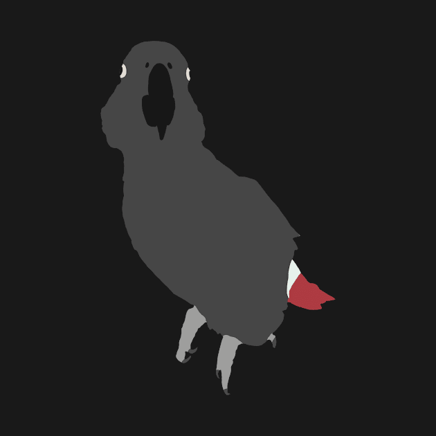 African Grey Minimalistic by More Than Grey