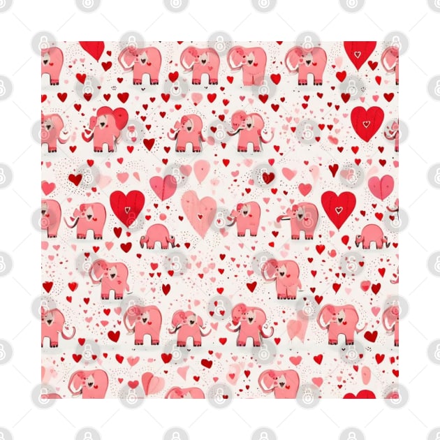 Valentines day gift ideas, red hearts pink elephants gifts for all by WeLoveAnimals