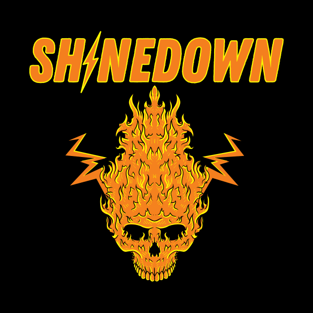 Fire skull shinedown by NexWave Store