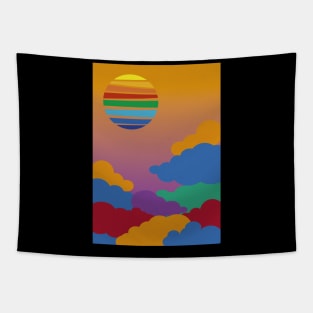 Atardecer en Neverland Tapestry