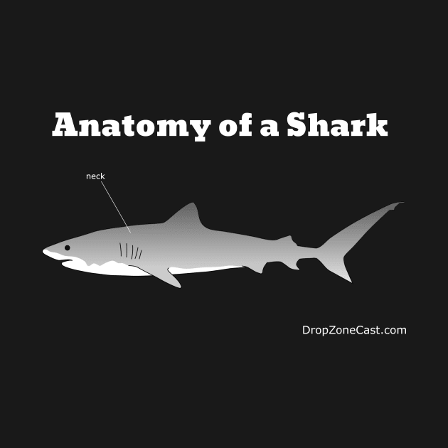 Anatomy of a Shark T-Shirt (white text) by dege13