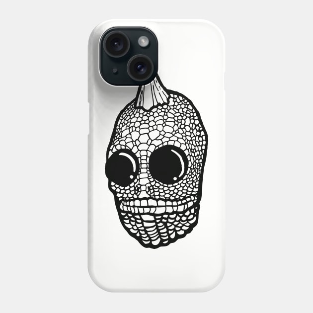 Sleestak Face (Black Outline) Phone Case by chawlie