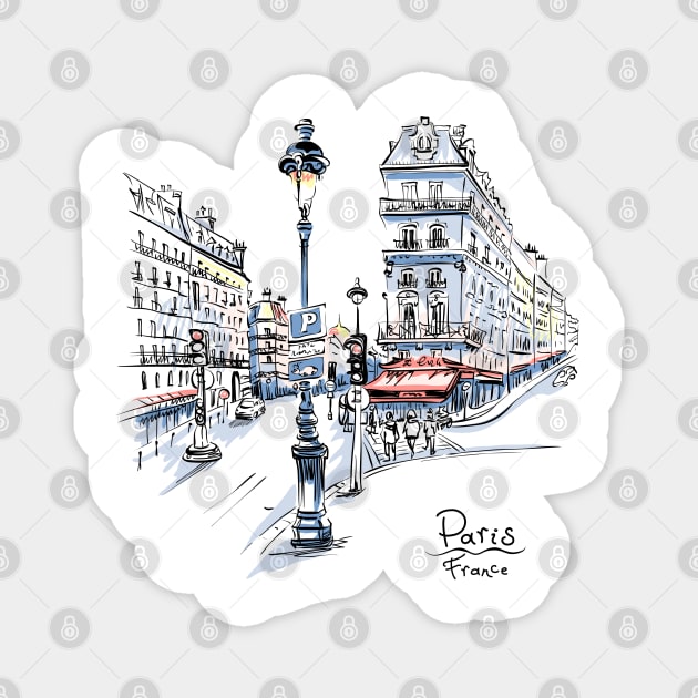 Cozy Paris Street France Magnet by naeshaassociates@gmail.com