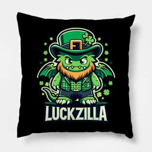 Luckzilla St. Paddy's Day Dragon Pillow