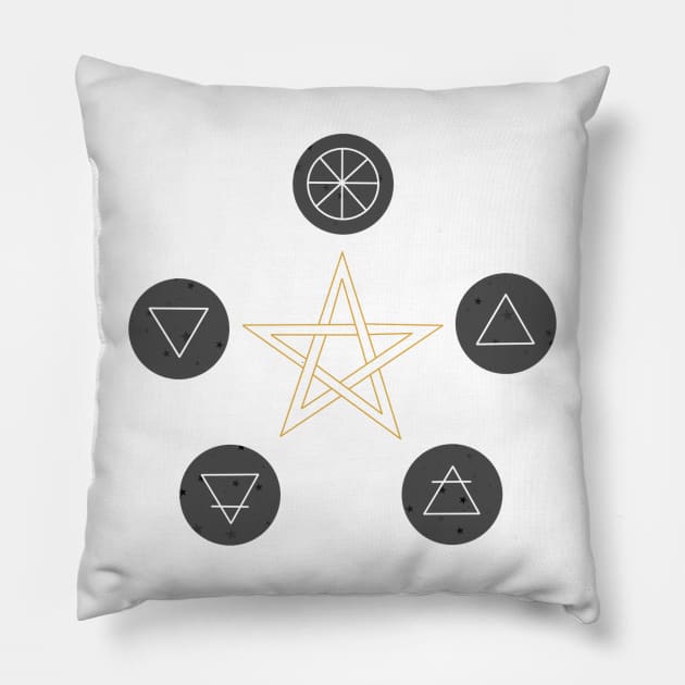 Circle of the elements Pillow by Apart Design