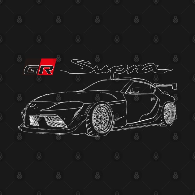 TOYOTA SUPRA A90 LINE ART by cowtown_cowboy