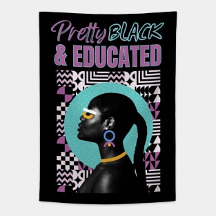 Pretty Black And Educated Retro African Empress Tapestry